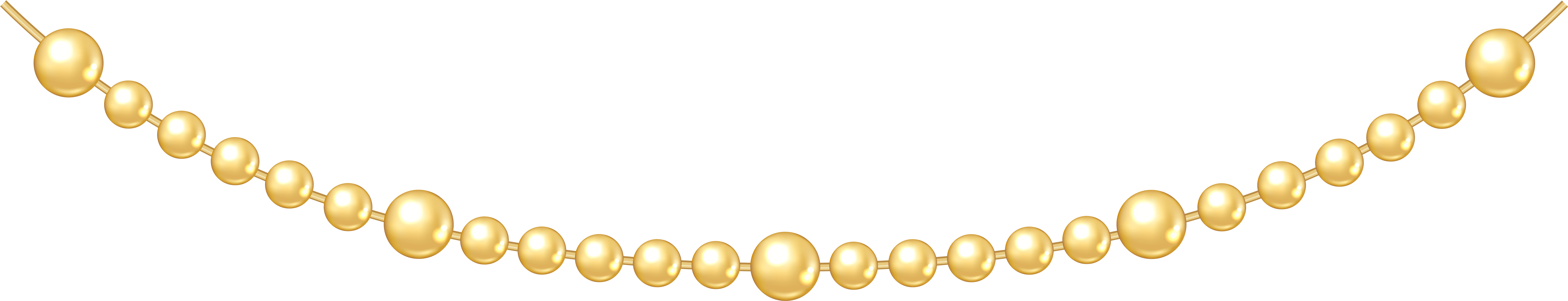 Pearl Garland Vector (8000x1639), Png Download