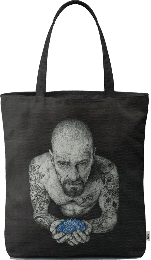 Dailyobjects Heisenberg Inked Carry-all Bag Buy Online - Inked Ikons (523x900), Png Download