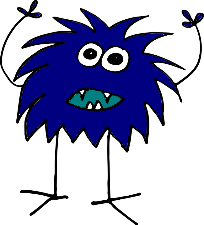 Monster Print Science Free Vector Graphic On - Clip Art Grüne Monster (650x720), Png Download