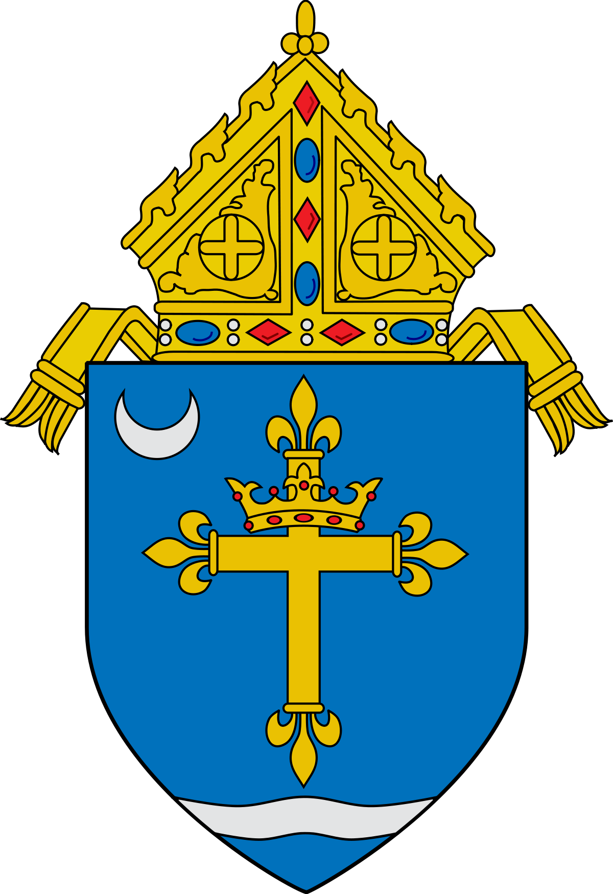 Archdiocese Of Los Angeles Coat Of Arms (1200x1749), Png Download