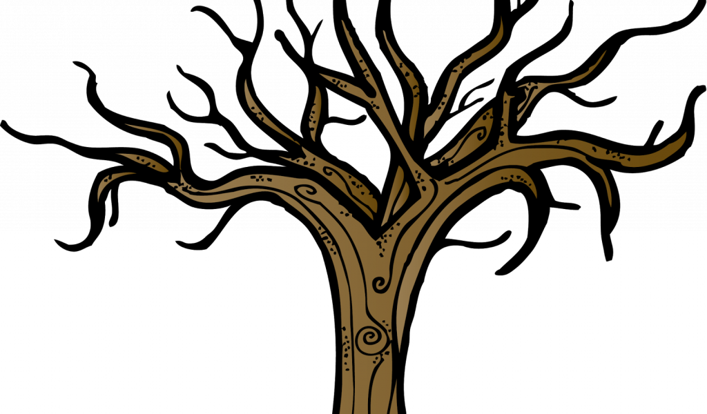 Download By Size - Winter Tree Line Art (1024x600), Png Download