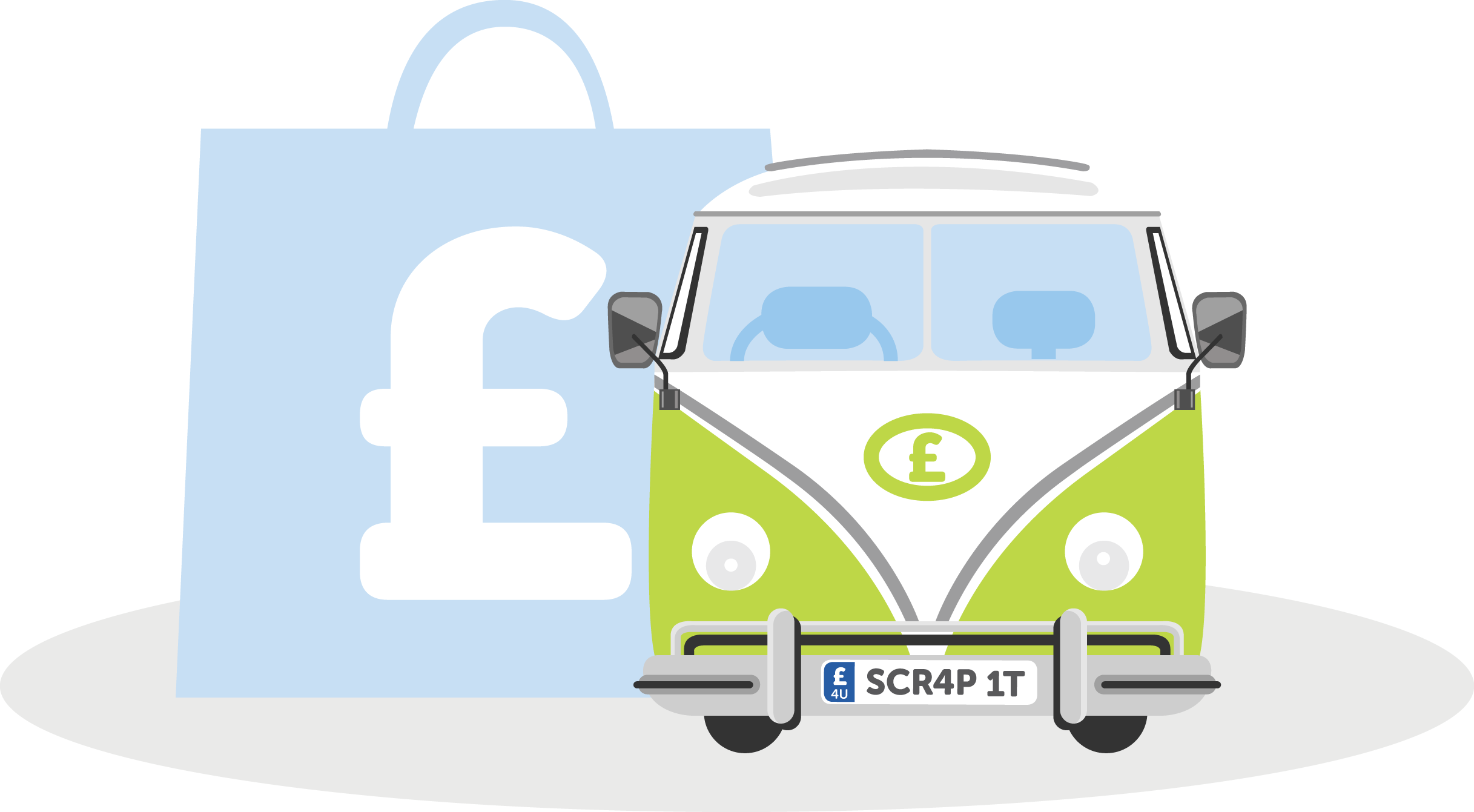 At Scrap Car Network We're Proud To Say We Buy Any - Van (2434x1341), Png Download