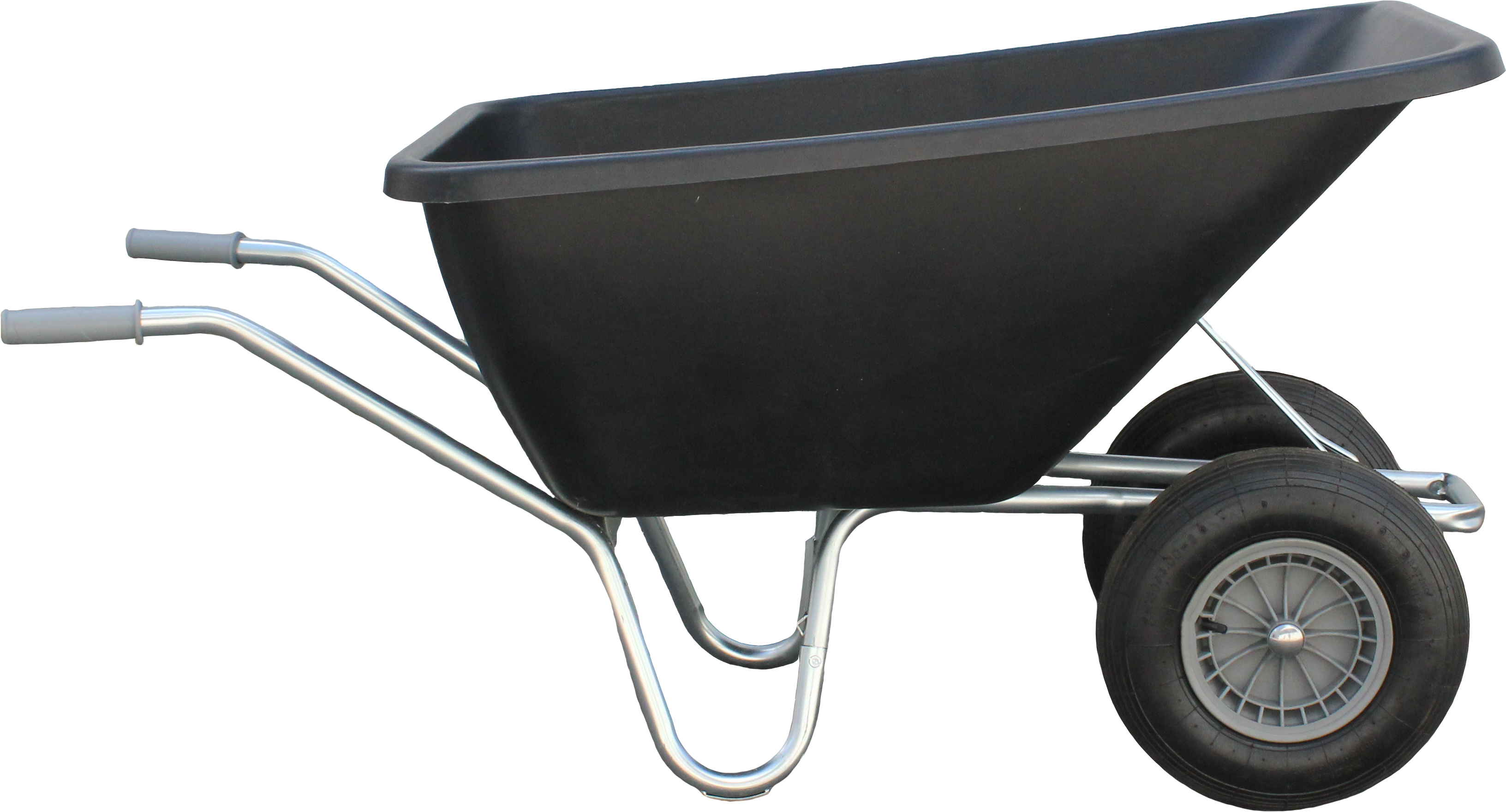 Two Wheeled Wheelbarrow Tnt2 200 L - Wheelbarrow (3634x1980), Png Download