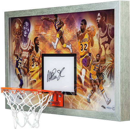 Los Angeles Lakers Magic Johnson Champion Backboard - Picture Frame (500x667), Png Download