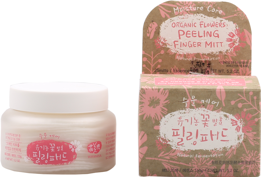 Organic Flowers Peeling Finger Mitt - Whamisa Peeling Finger Mitt (1000x1000), Png Download