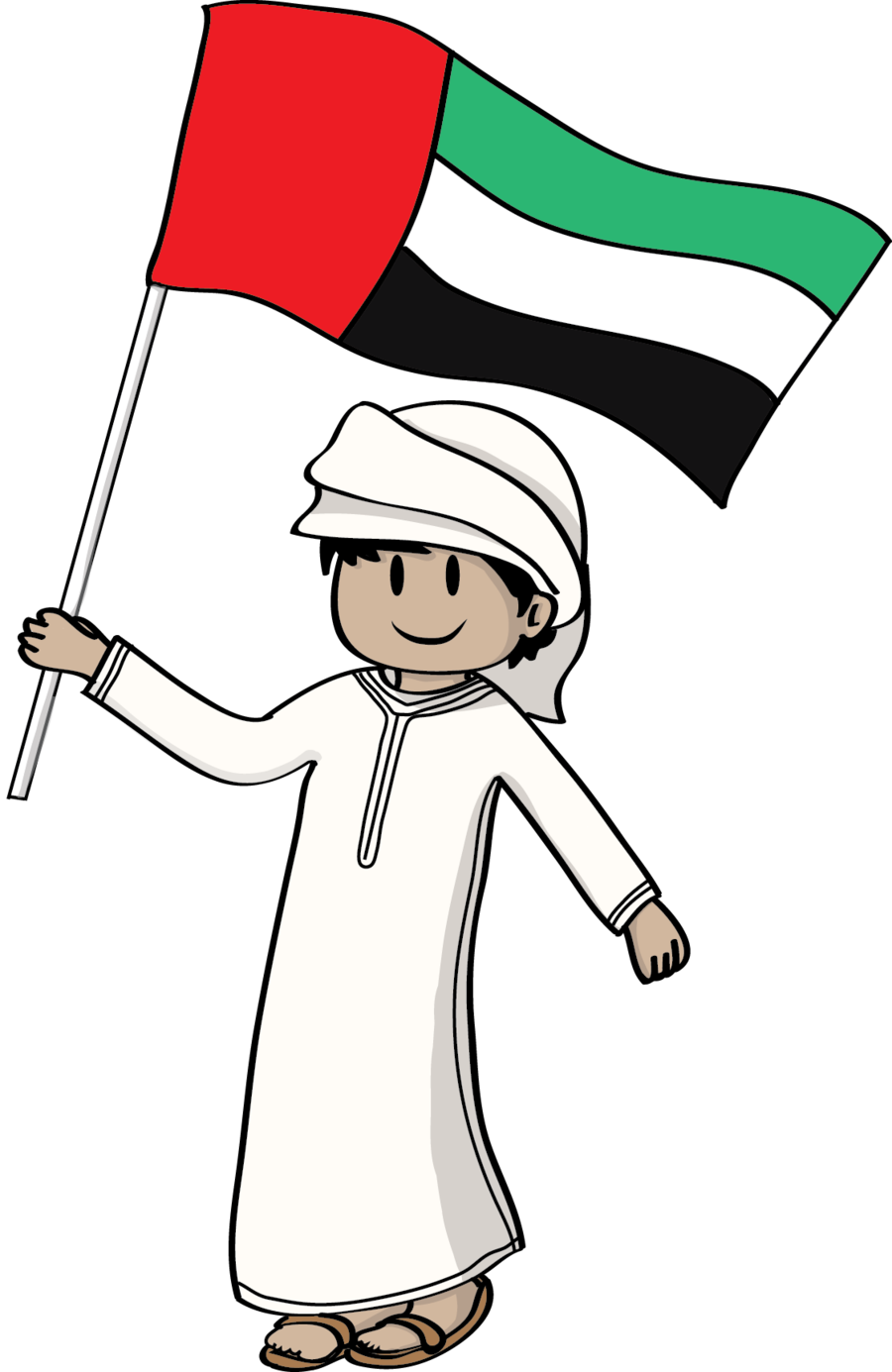Click On The Links Below To Learn About The United - Boy With Uae Flag (900x1385), Png Download