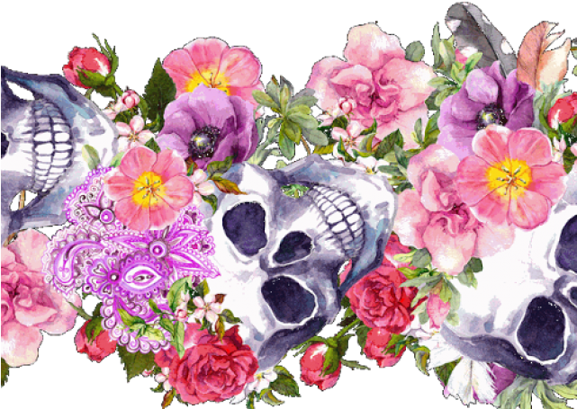 Day Of The Dead Clipart Border - Artificial Flower (640x480), Png Download