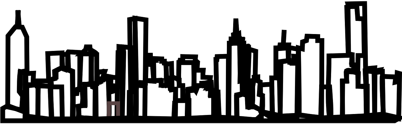 Skyline,new Vector Graphics - New York Png Drawing (1280x640), Png Download