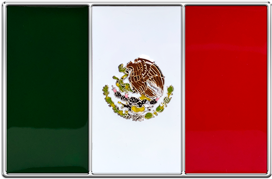 Mexico Flag Buckle - Mexico Flag (556x556), Png Download