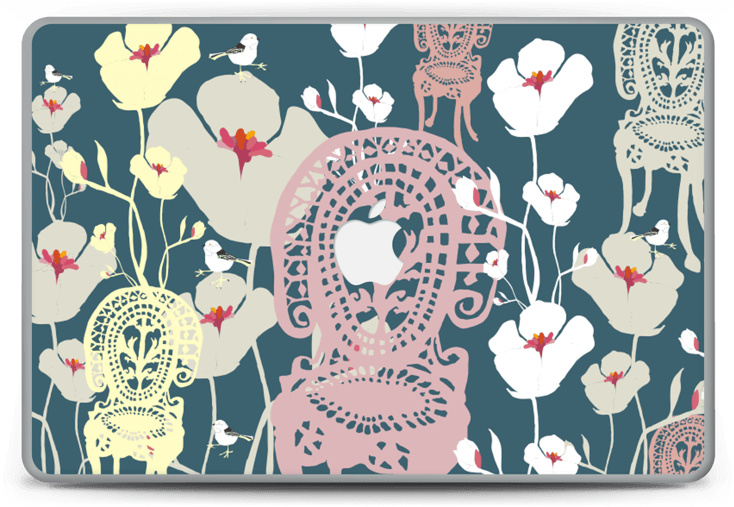 Chair & Flowers - Motif (800x538), Png Download