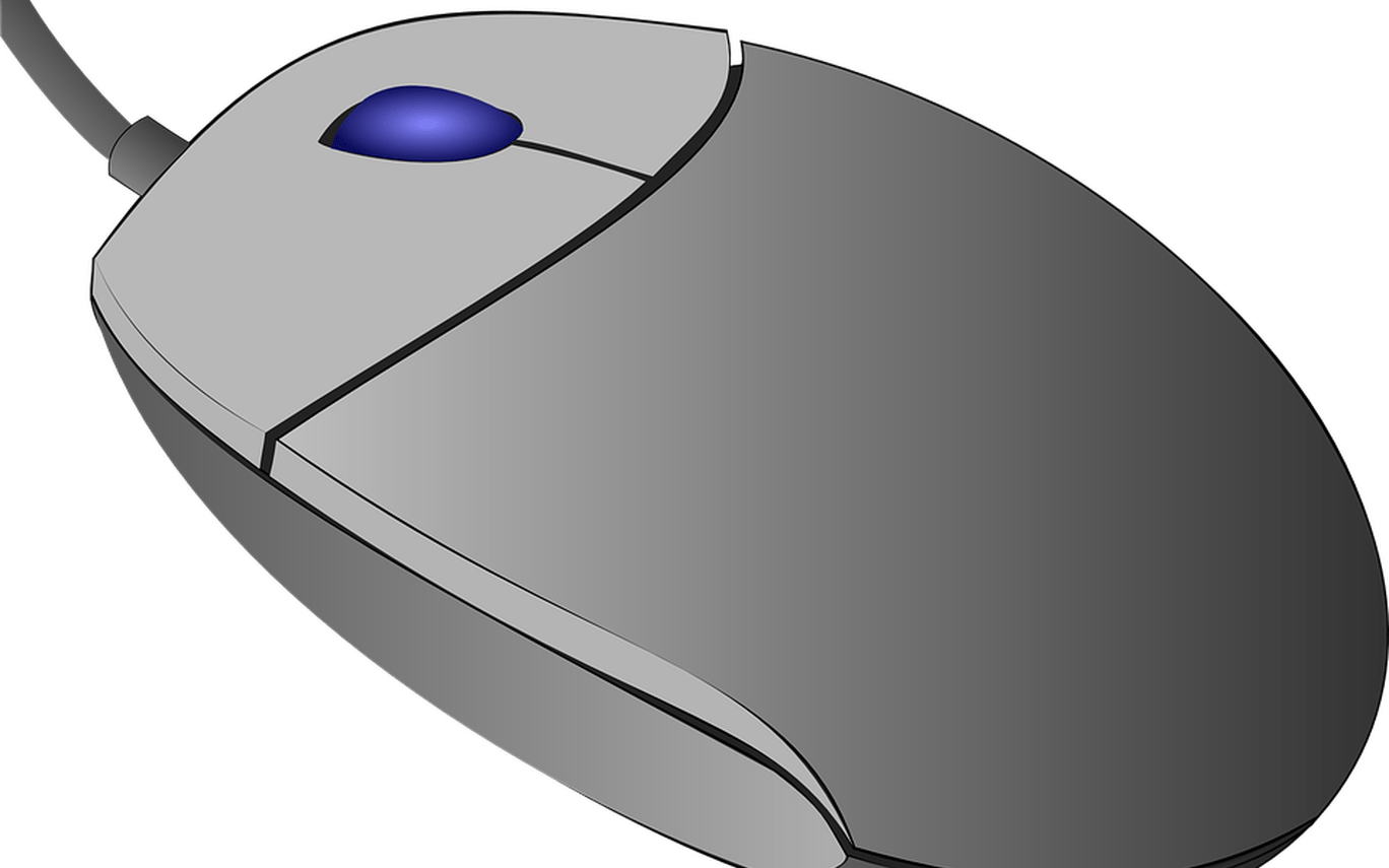 White Computer Mouse Clip Art, Mouse Computer Clipart - Clip Art Computer Mouse (1368x855), Png Download
