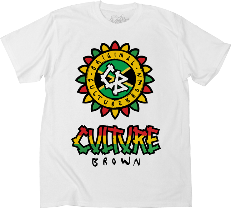 Culture Brown White Tee - Graphic Design (750x750), Png Download