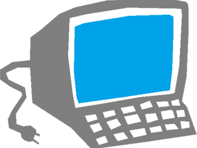 Monitor Clipart Silhouette Computer - Computer (640x480), Png Download