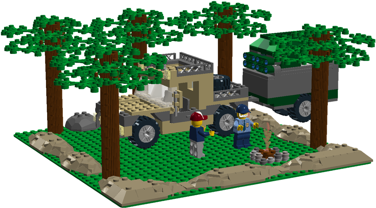 Off-roader With Camper Trailer - Tree (1600x883), Png Download