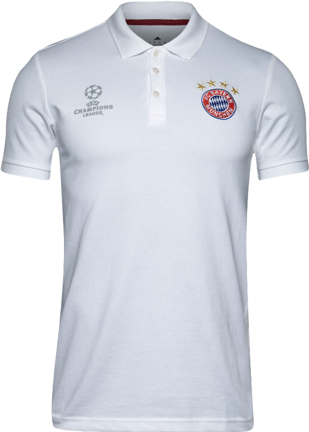 Bayern Munich 2017 Ucl White Polo - Polo Shirt (960x960), Png Download