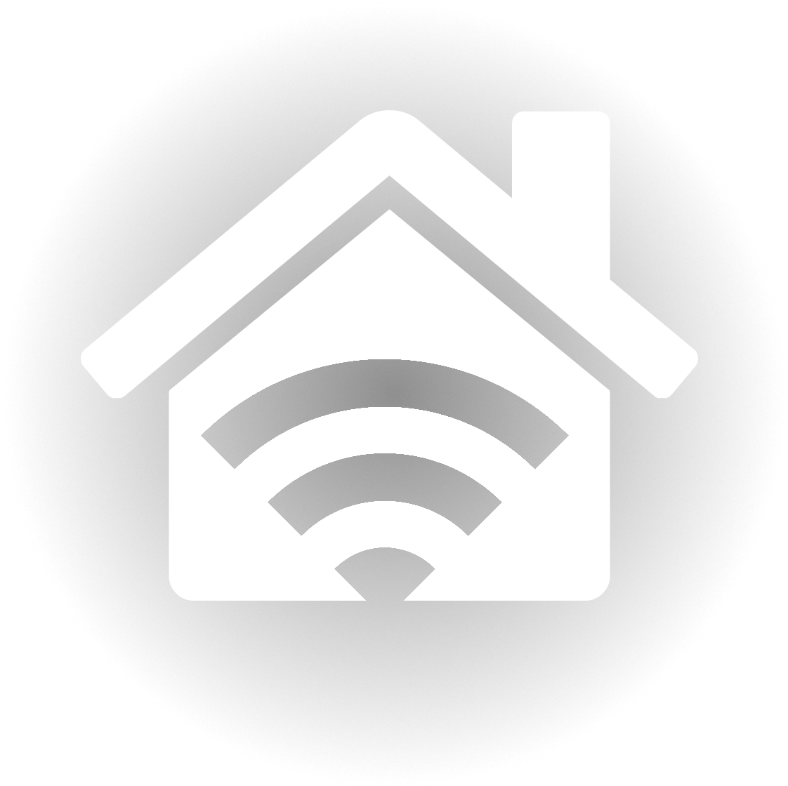 House Inside Wifi Wh - Mortgage Icon Png White (1200x1200), Png Download