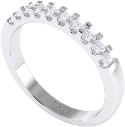 Scallop Set Diamond Ring - Äss-bar Fribourg (600x600), Png Download