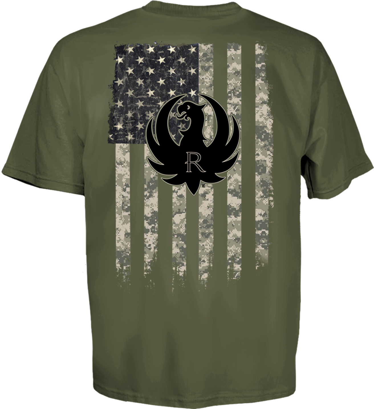 Ruger T Shirt Smoked Smoking Bullet Eagle Logo Firearms (1500x1500), Png Download