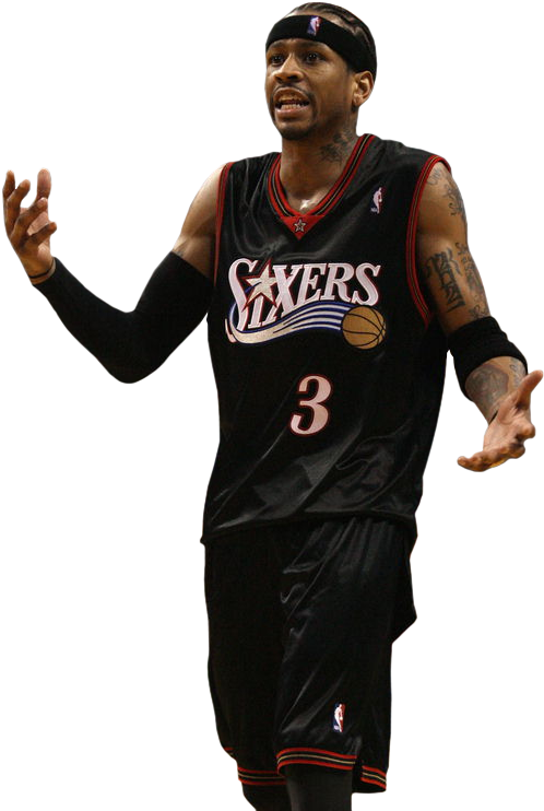 Retired Nba Star Allen Iveson - Allen Iverson No Background (587x768), Png Download