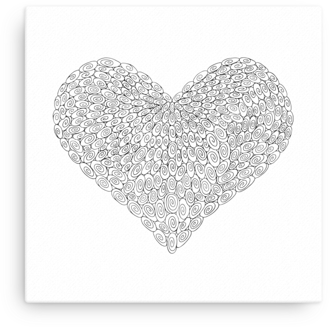 275 Swirl Heart - Heart (1000x1000), Png Download