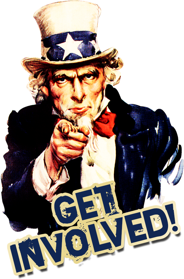 Getinvolved We - Uncle Sam (629x964), Png Download