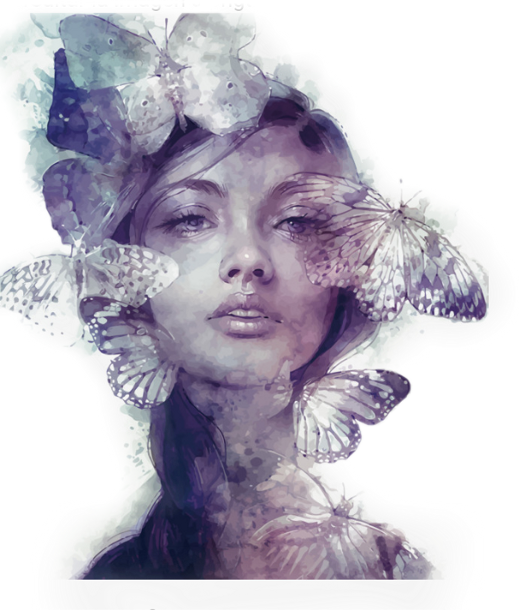 Woman Butterfly Fantasy Girl Mistic - Anna Dittmann (1024x1203), Png Download