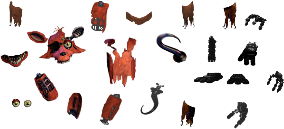 Fnaf Withered Foxy Resources (1024x492), Png Download
