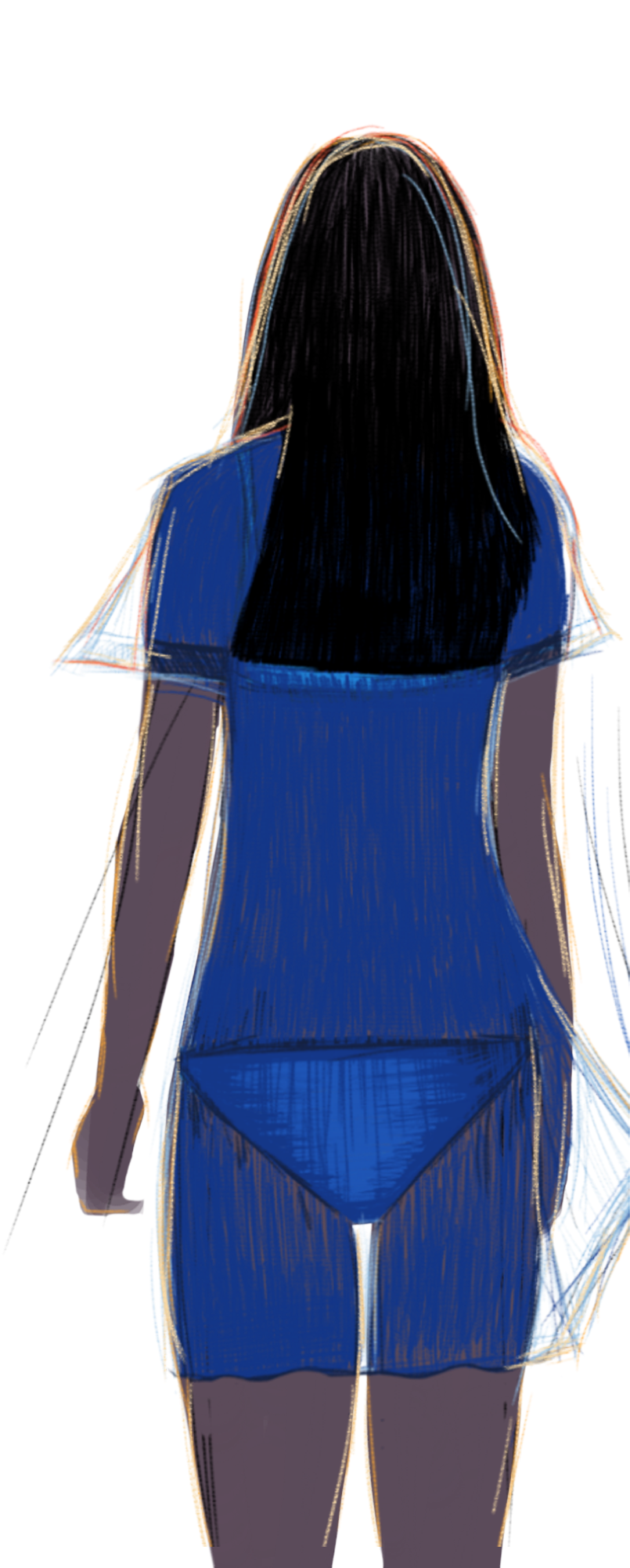 Beautiful Hand Painted Coil Impression Illustration - Standing (2000x2000), Png Download