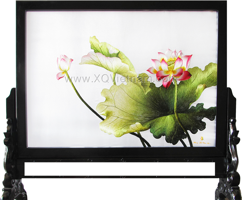 Lotus Scent 31l - Tranh Theu Sen Xq (900x671), Png Download