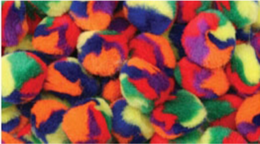 Rainbow Pom Poms - Floral Design (850x850), Png Download