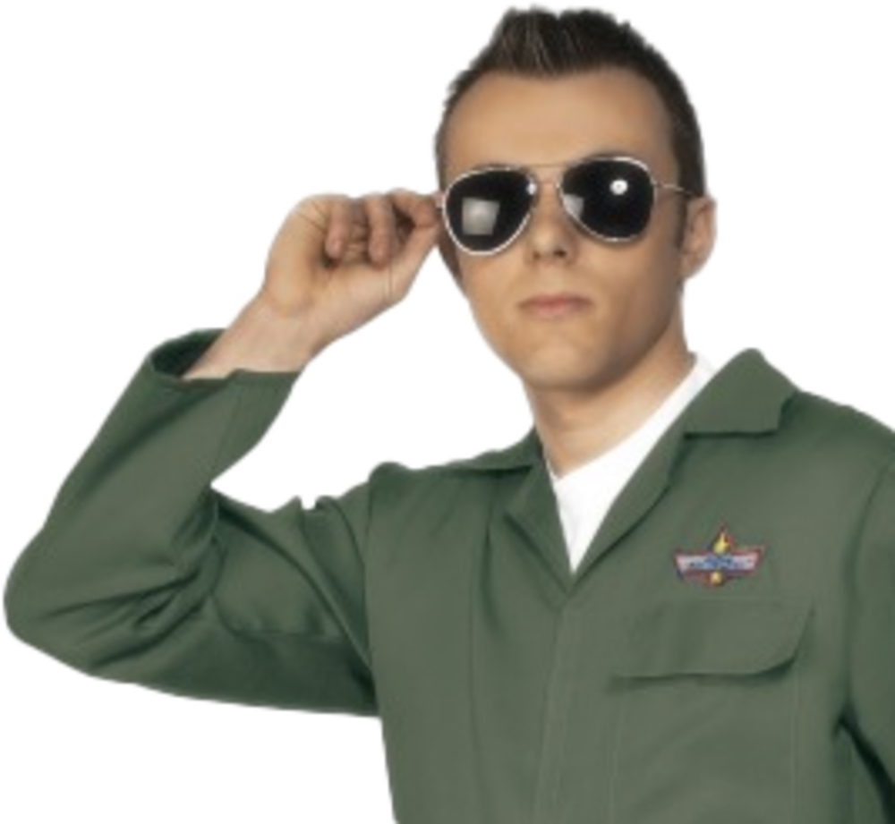 Aviator Sun Glasses - Fighter Pilot Uniform (1000x921), Png Download