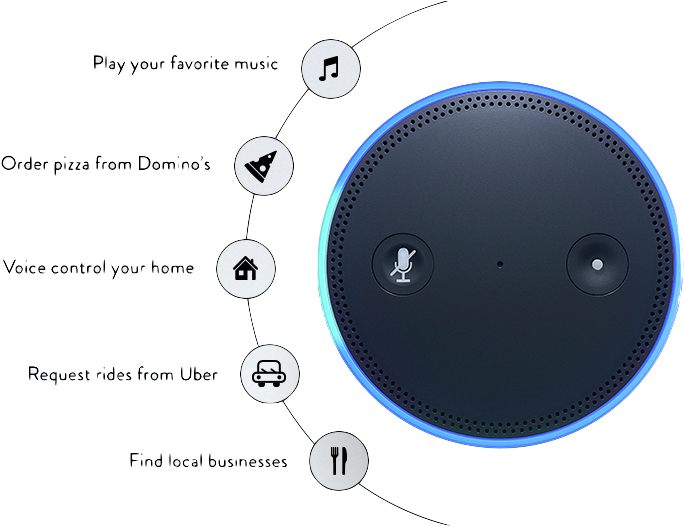 Get Amazon Echo Dot & Professional 24/7 Monitoring - Circle (771x527), Png Download