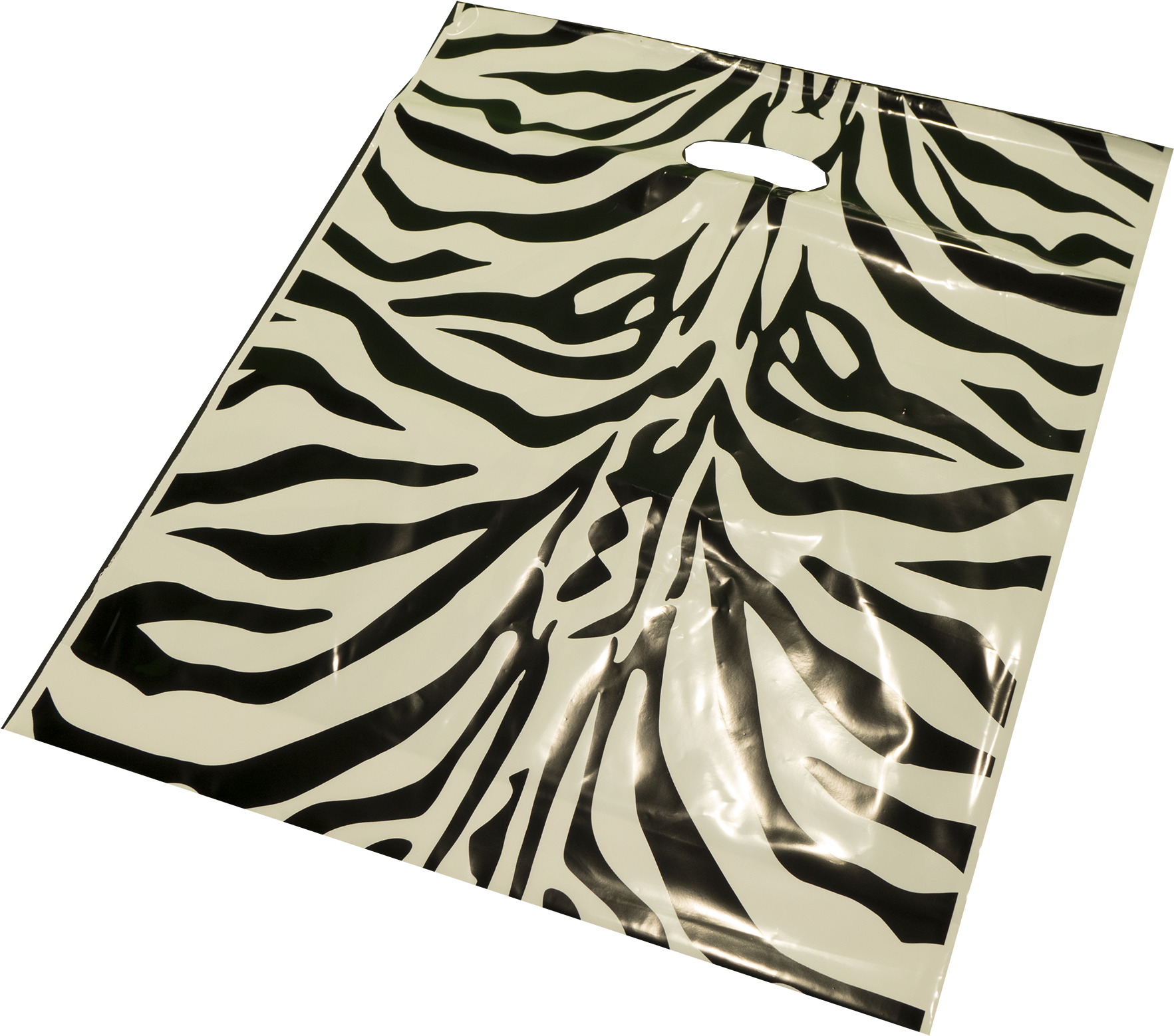 100 15″ X 18″ X 3″ Zebra Print Design Polythene Carrier - Pattern (3000x2000), Png Download