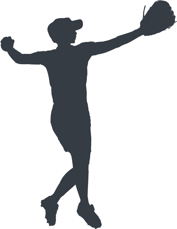 Athlete Silhouette - Softball Watercolor Painting (1136x1011), Png Download