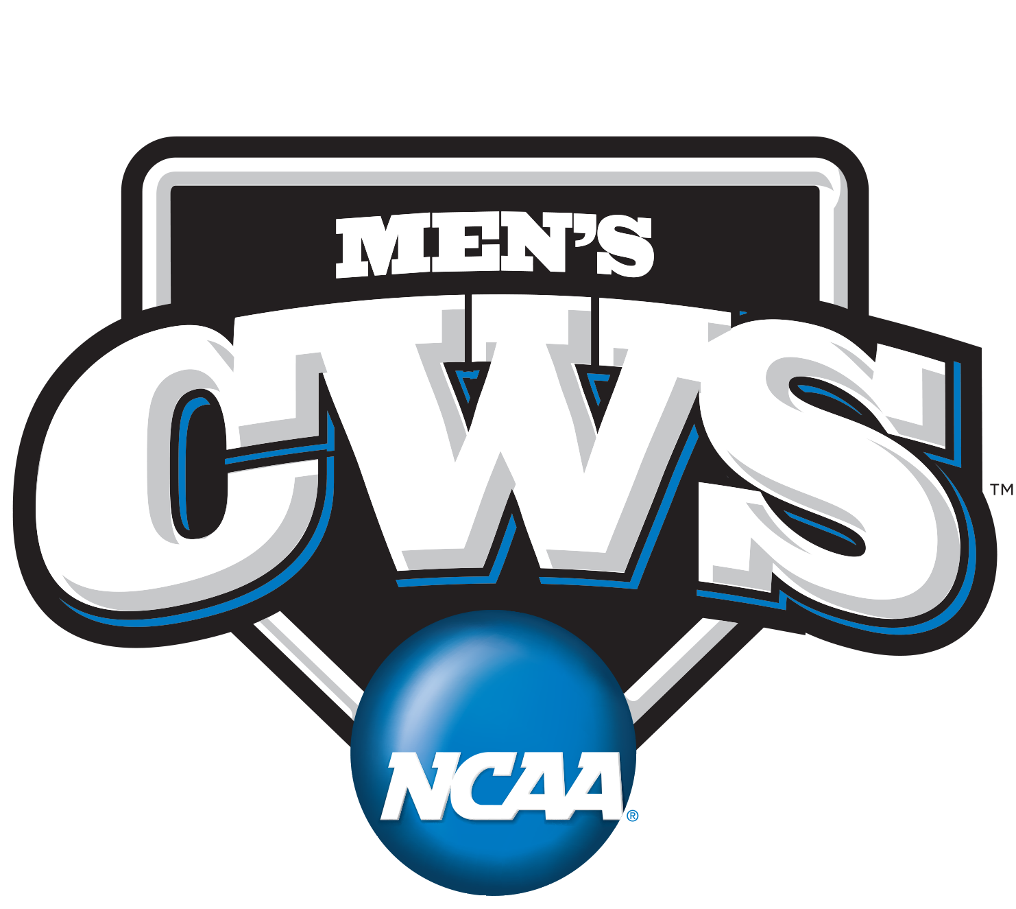 Source - - College World Series Baseball Logo (1482x1325), Png Download