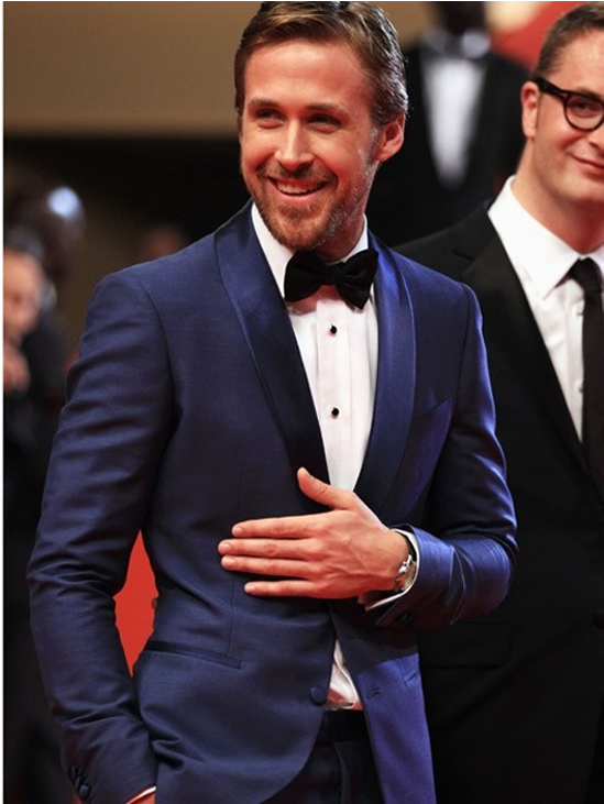 Ryan Gosling Tuxedo - Ryan Gosling Bow Tie (725x745), Png Download