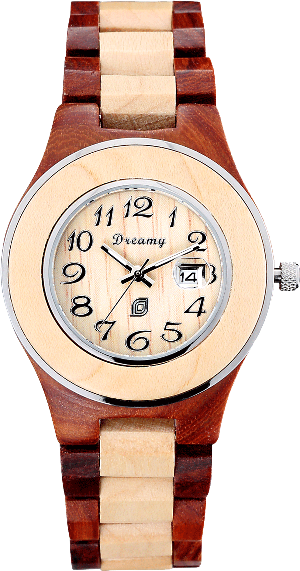 Women's Wooden Watch Maple & Rosewood $82usd Designed - Analog Watch (1333x2000), Png Download