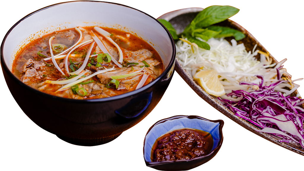 Pork & Beef Rice Vermicelli In Spicy Soup - Curry (1024x1024), Png Download