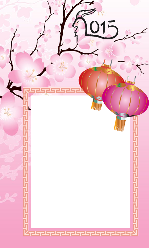 New Year Frame Pink Png (480x800), Png Download