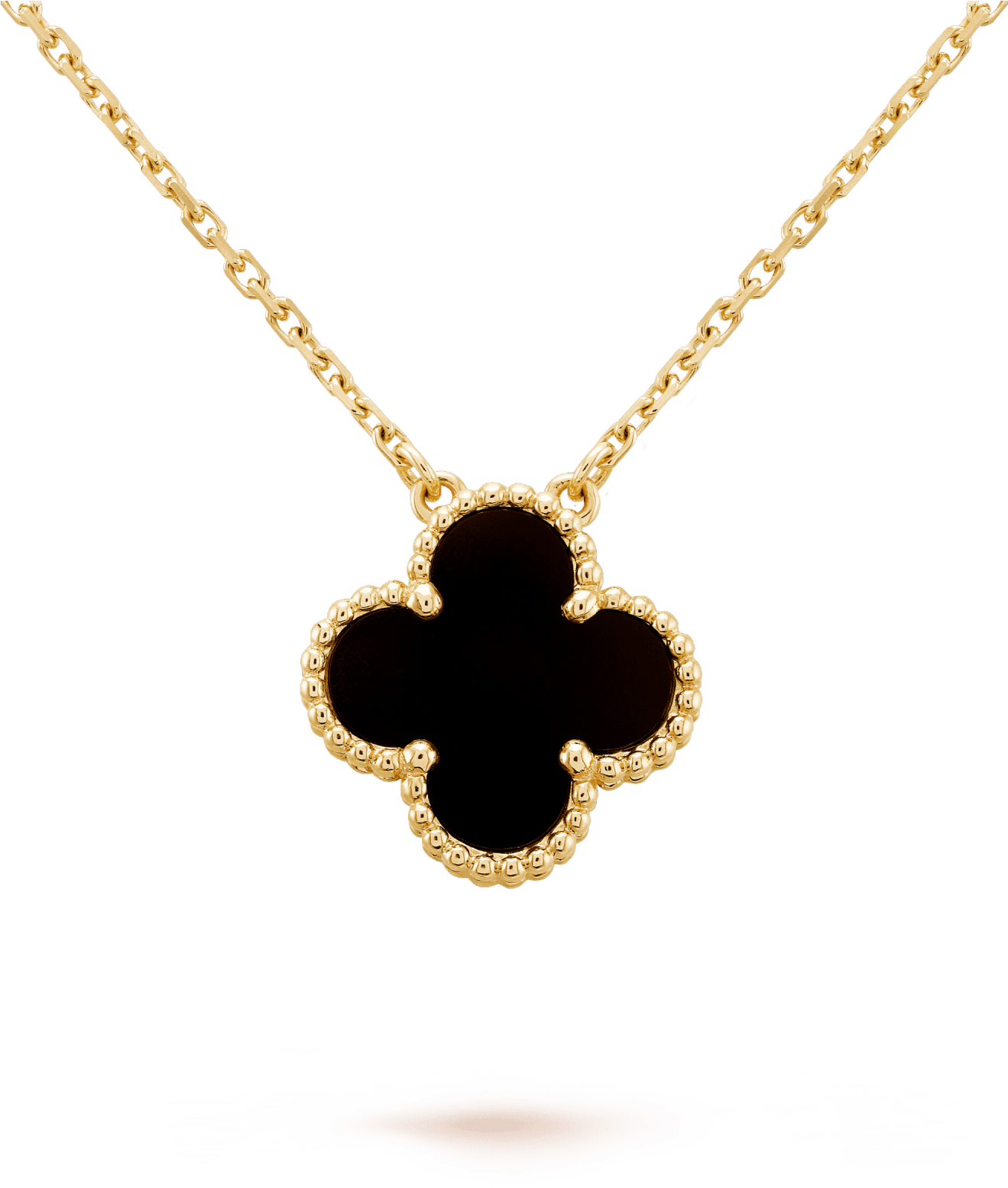 Vintage Alhambra Pendant - Van Cleef Necklace Green (2000x2000), Png Download