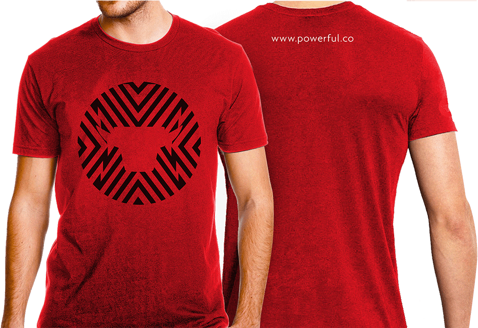 Mens Powerful T-shirt - T-shirt (1000x640), Png Download