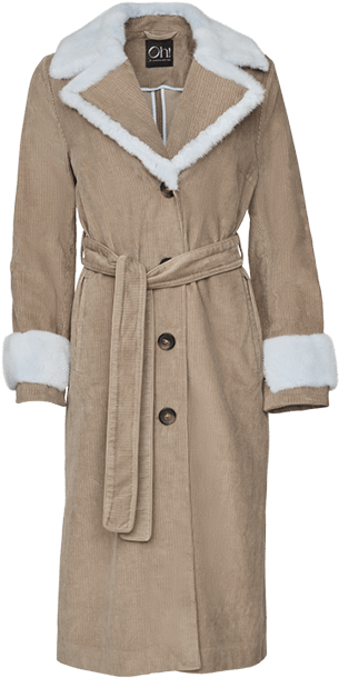 Wes Corduroy Trench Coat - Overcoat (800x800), Png Download