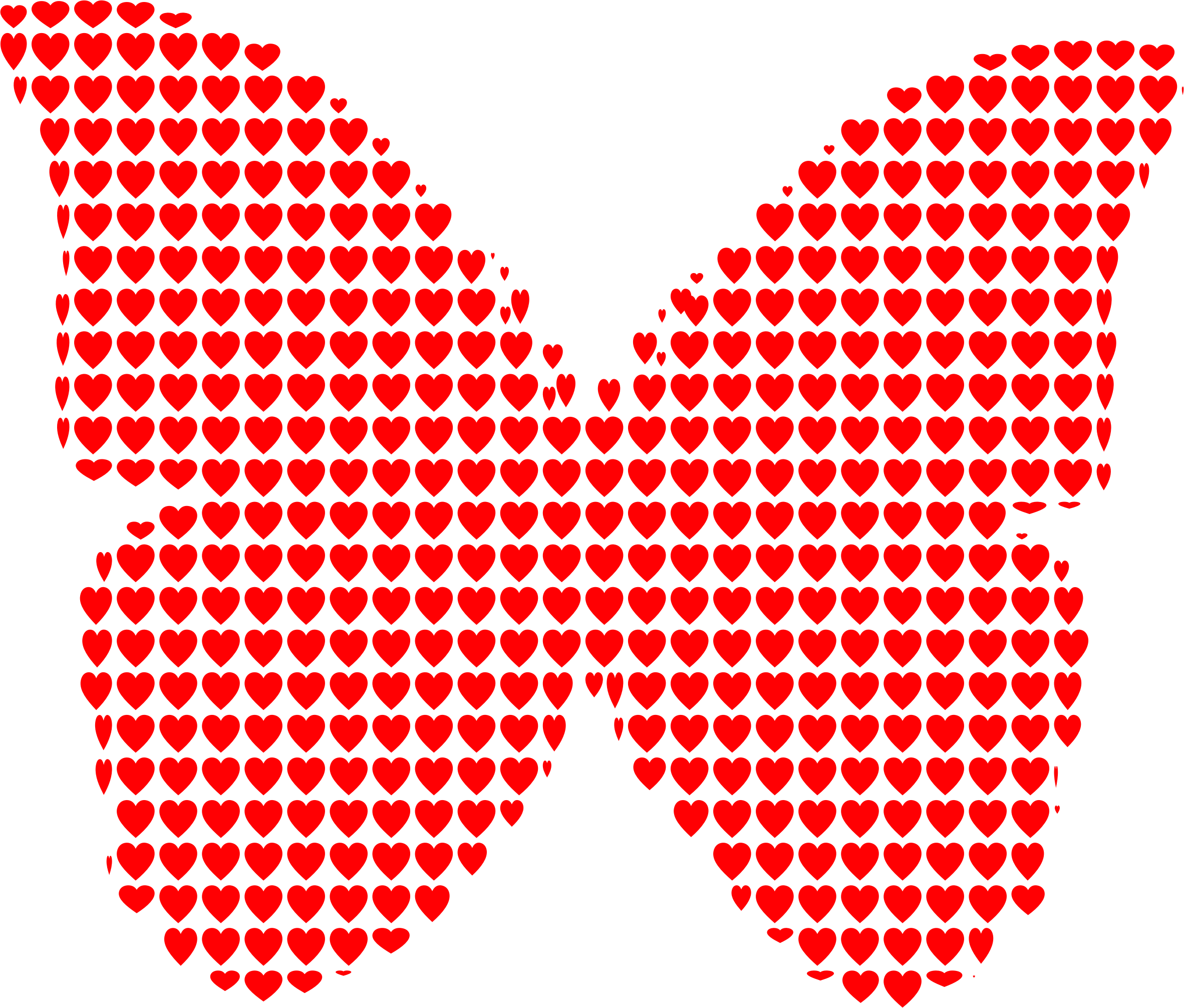 This Free Icons Png Design Of Hearts Butterfly (2364x2012), Png Download