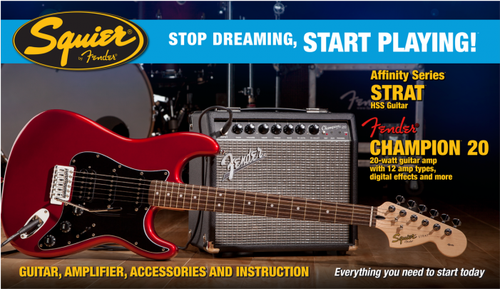 Fender Affinity Series Stratocaster Hss With Fender - Fender Champion 20 Pack (700x700), Png Download