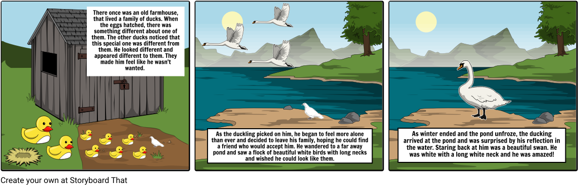 The Ugly Duckling - Ugly Duckling's Real Family (1164x385), Png Download