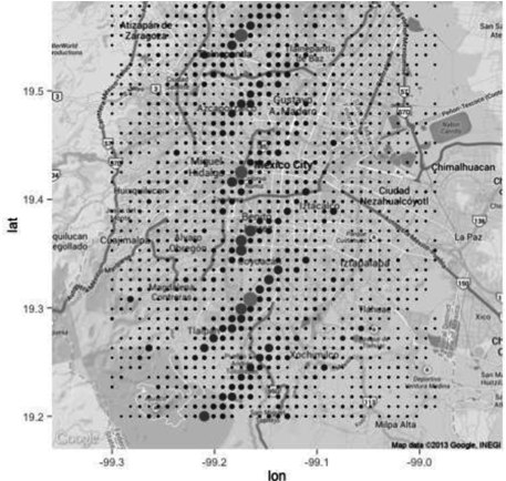Bubble Plot For The Number Of Tweets Captured At Latticed - Diagram (850x433), Png Download