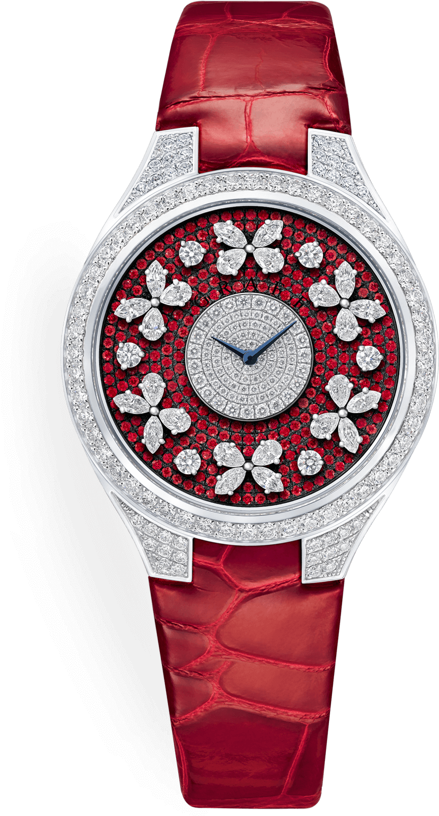 A Graff Ladies' Disco Butterfly Diamond On Ruby Watch - Encoder Design (1400x2000), Png Download