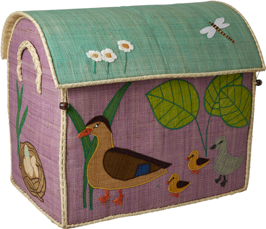 Large Ugly Duckling Story Themed Raffia Toy Storage - Rice Dk Toy Basket The Ugly Duckling (1000x1000), Png Download