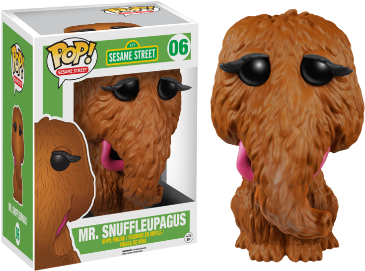 Mr Snuffleupagus 6" Super-sized Pop Vinyl Figure - Funko Pop Sesame Street (768x583), Png Download