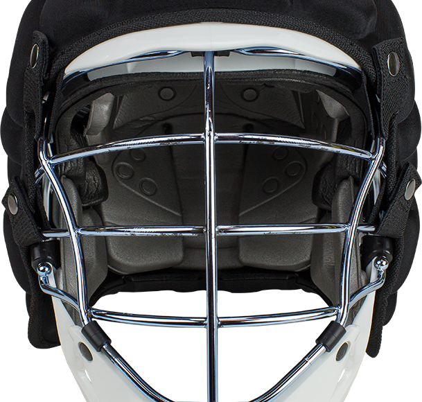 Lacrosse Black-609x580 - Guardian Cap On Lacrosse Helmets (609x580), Png Download